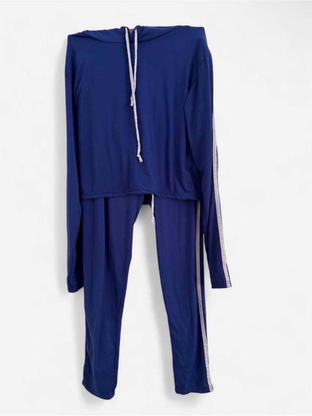 AQ Sport Women’s Blue & White Striped Tracksuit Set